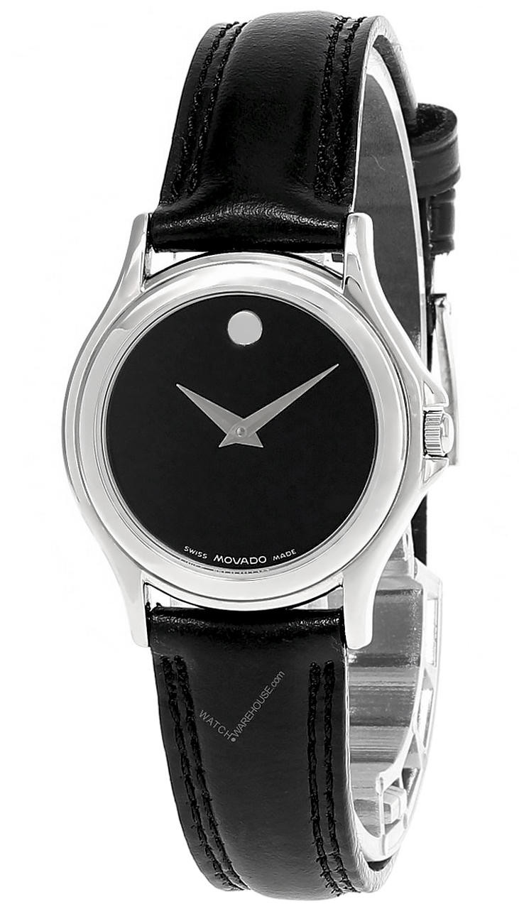 MOVADO Women\'s Museum Classic Watch – Black Dial, Leather Band, NEW Never Used Movado Museum Watch Leather Black Never worn with the box as  main image 3