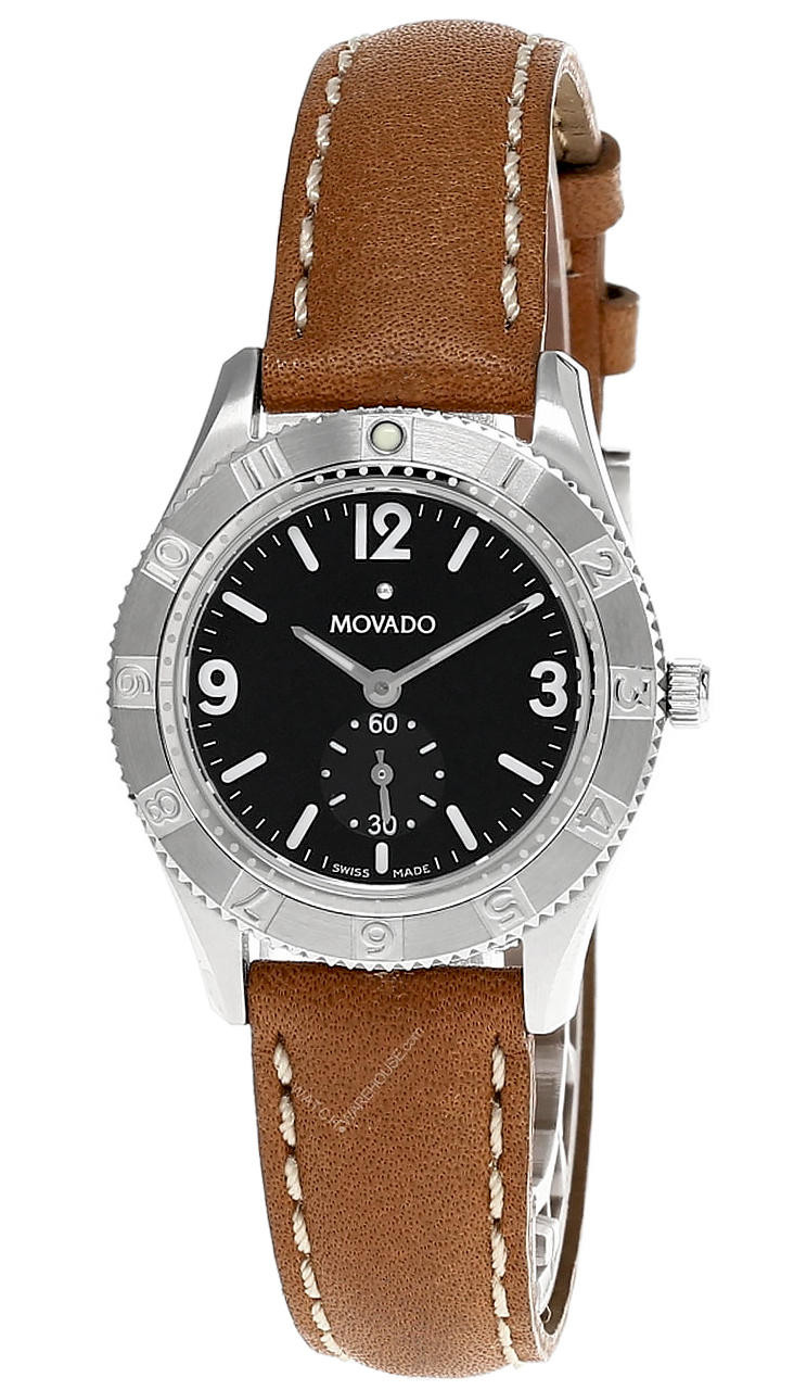 Movado Cognac Leather Ladies 36mm Watch Movado Women main image 3