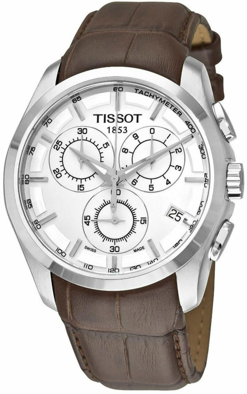 TISSOT T-Trend Couturier CHRONO BRN Leather Men's Watch