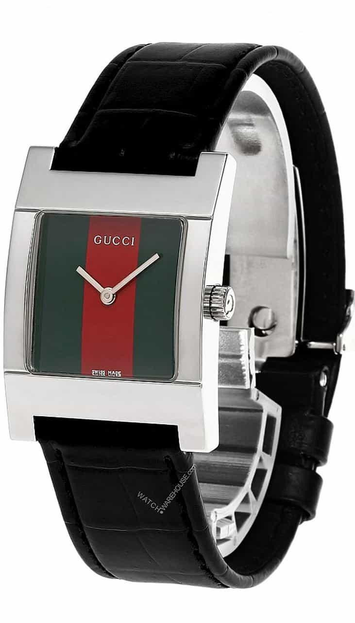 mens gucci watch red and green face