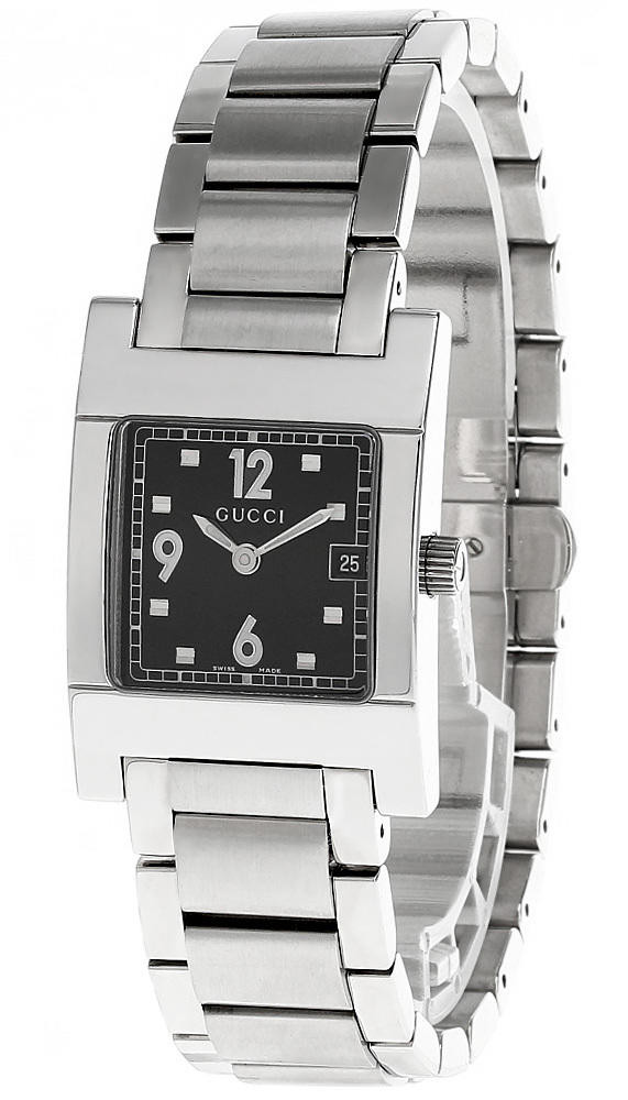 GUCCI Stainless Steel Black Dial Date Women display picture 1