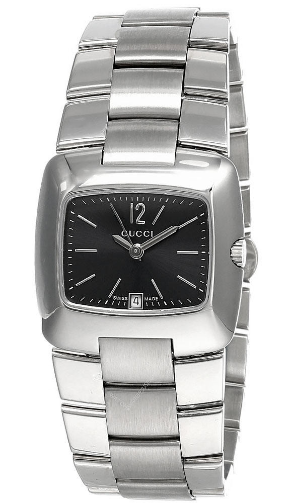 GUCCI Stainless Steel Gray Dial Date Display Women's Watch 8500L