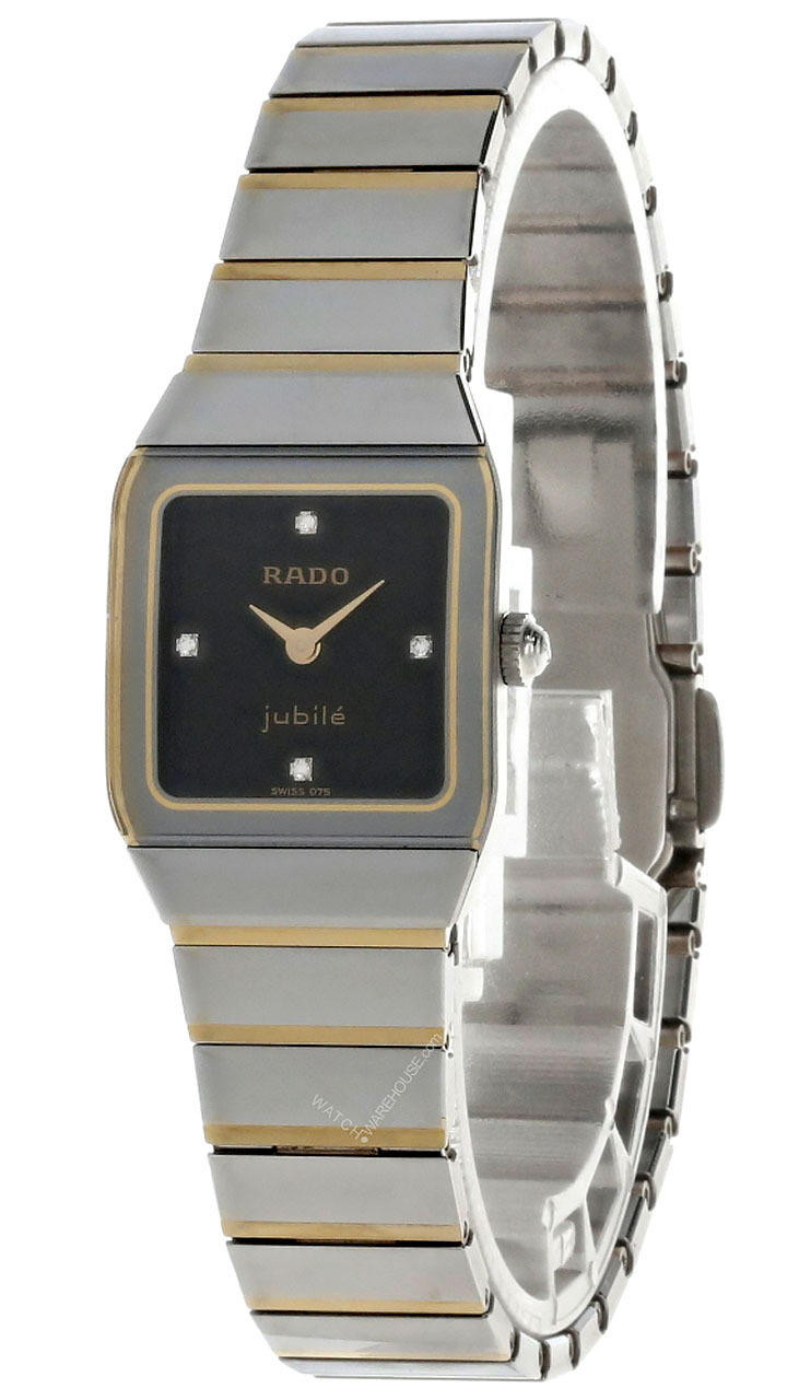 RADO Jubile Stainless Steel Black Dial Two-Tone Women's Watch R2445422