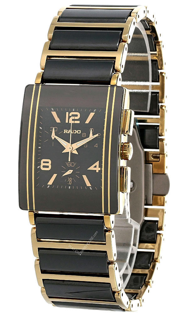 RADO Diastar Black Dial 2-Tone High Tech Ceramic Men's Watch