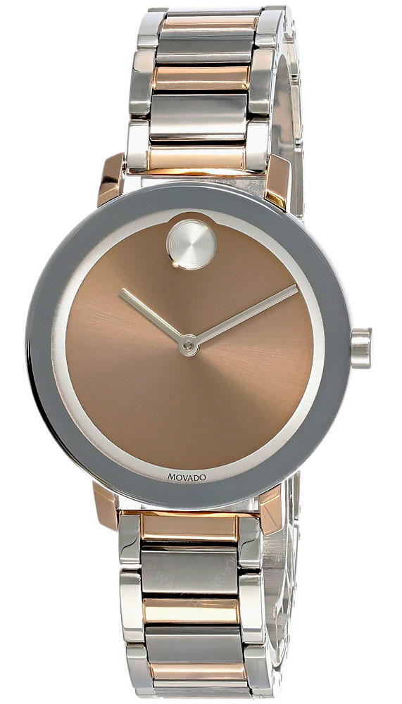 MOVADO Bold Evolution SS Rose Gold Dial Two-Tone Women display picture 1