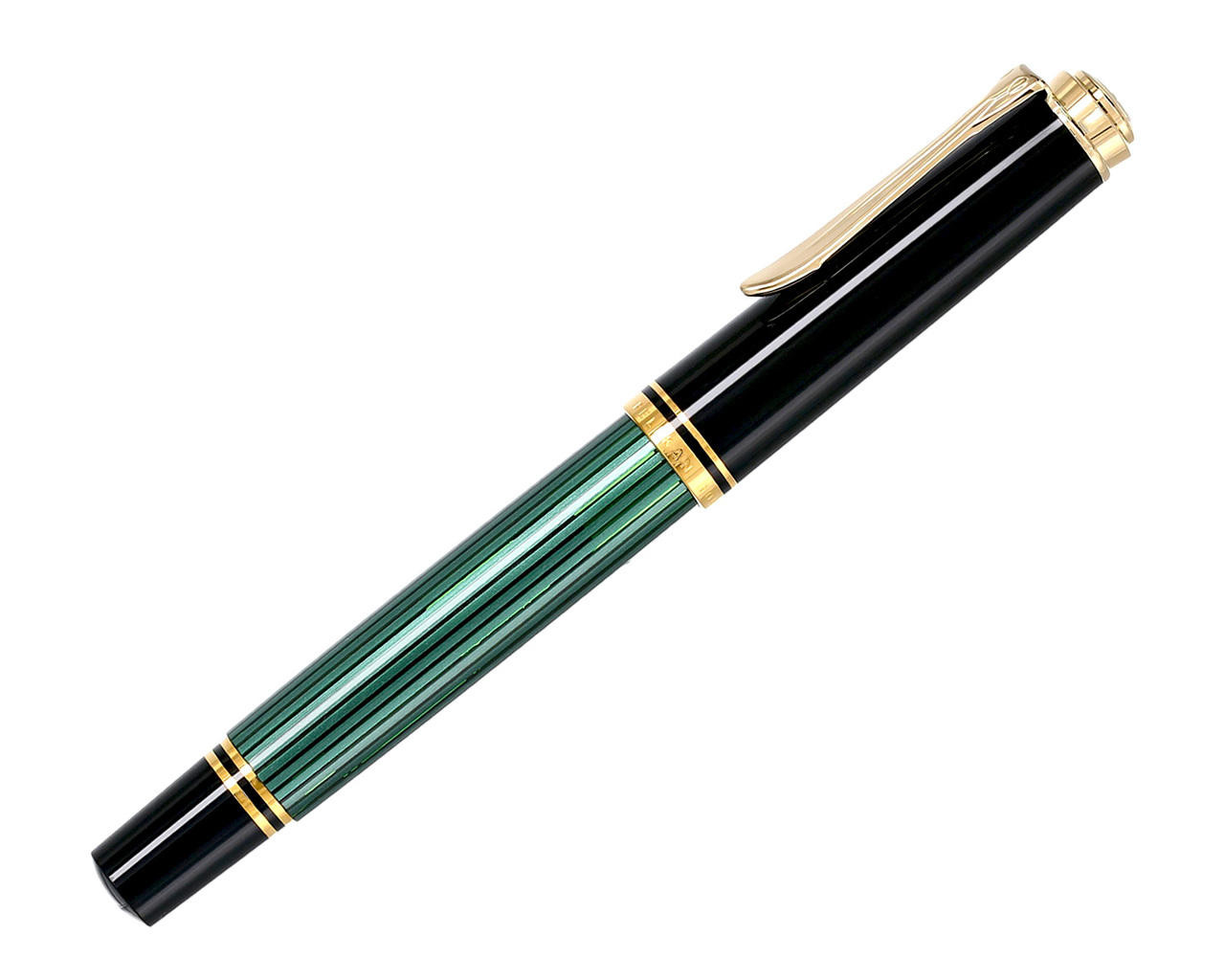 Pelikan Limited & Special Editions ペリカン PELIKAN Souveran R400 Black/Green Gold Trim Rollerball Pen