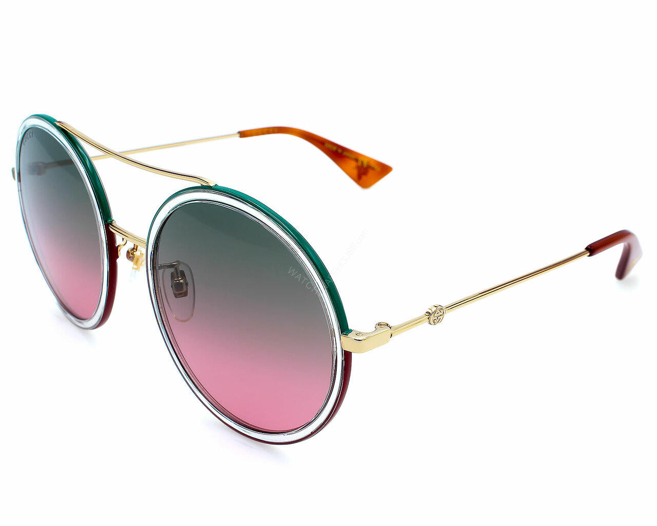 Gucci Aviator Sunglasses with Green and Pink Accents Effortless style starts with the right frame. Gucci  main image 4