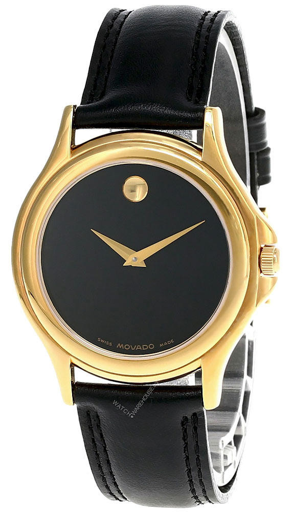 MOVADO Museum 36MM Black Dial Leather Men display picture 3