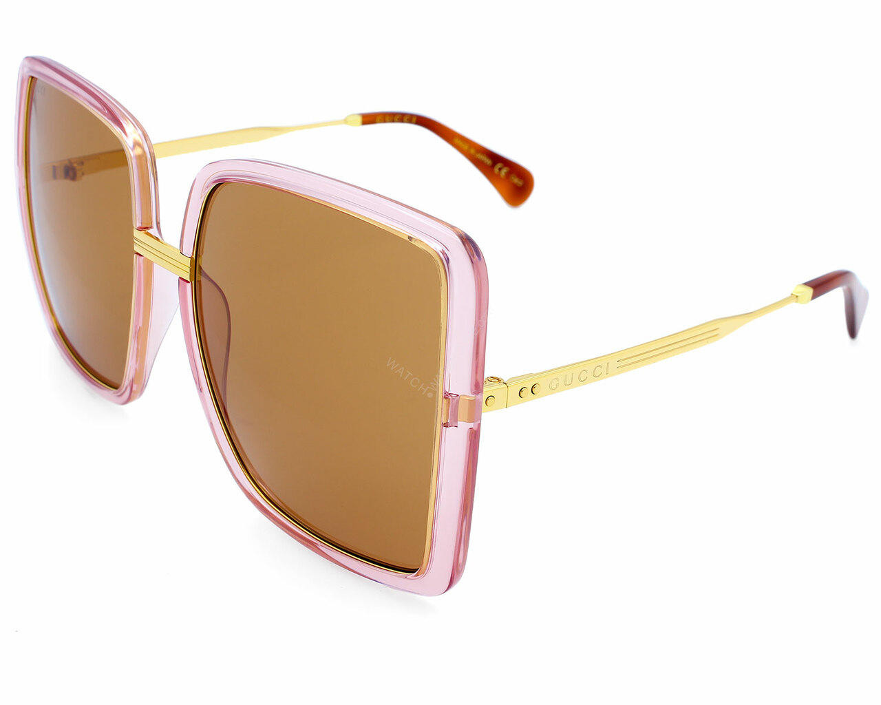 GUCCI Pink/Gold/Brown Lens 60-140MM Women's Sunglasses GG0903S 002