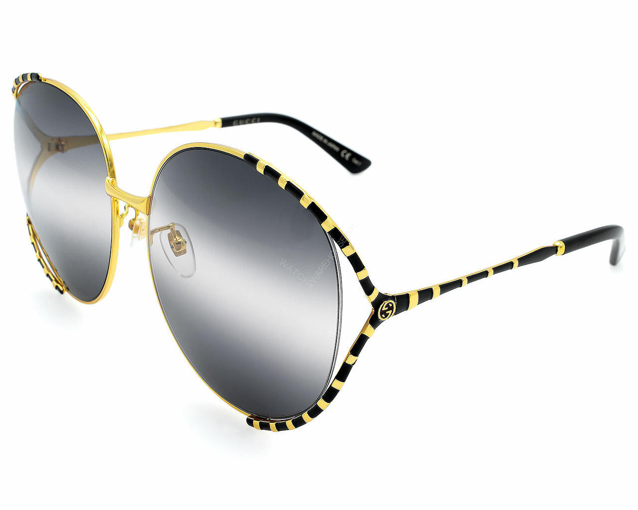 GUCCI Gold/Gray Lens 64-135MM Women display picture 2