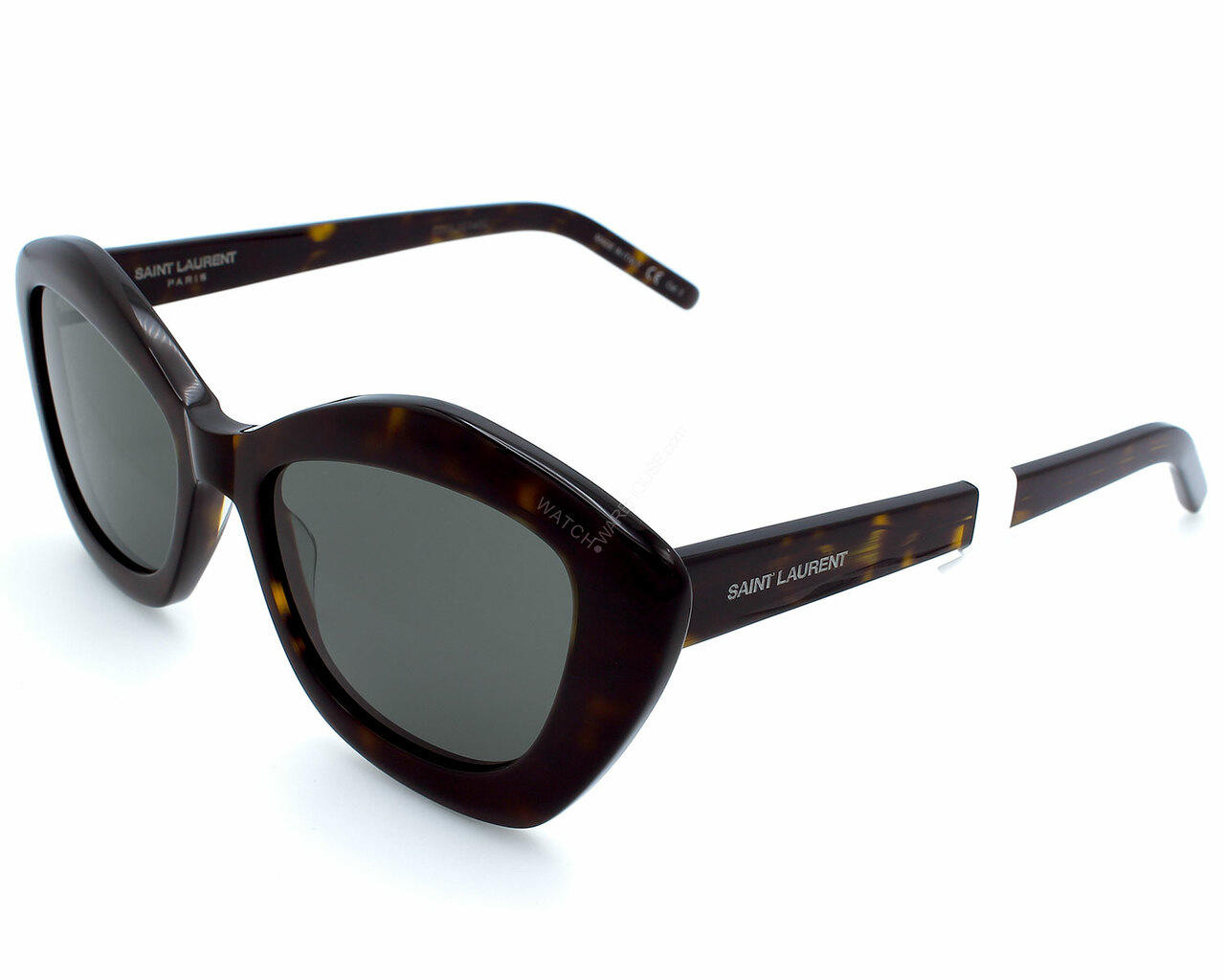 SAINT LAURENT Havana/Gray Cat-Eye 54-140MM Women's Sunglasses SL