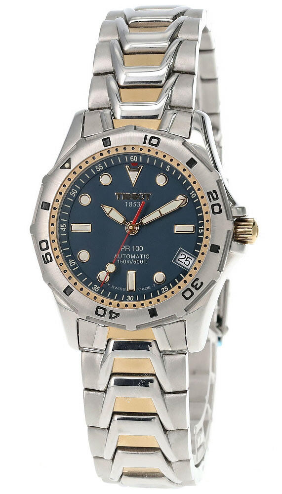 TISSOT 36MM AUTO SS Blue Dial Two-Tone Men's Watch T14.2.883.41/T14288341
