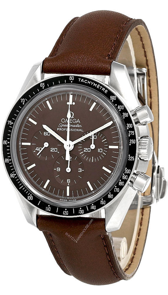OMEGA Speedmaster Moonwatch 42MM Brown Dial LTHR Men's Watch