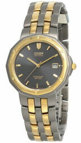 【ジャンク】CITIZEN　Eco-Drive DURATECT チタニウム CITIZEN Eco-Drive Gray Dial 2-Tone Titanium Men's Watch