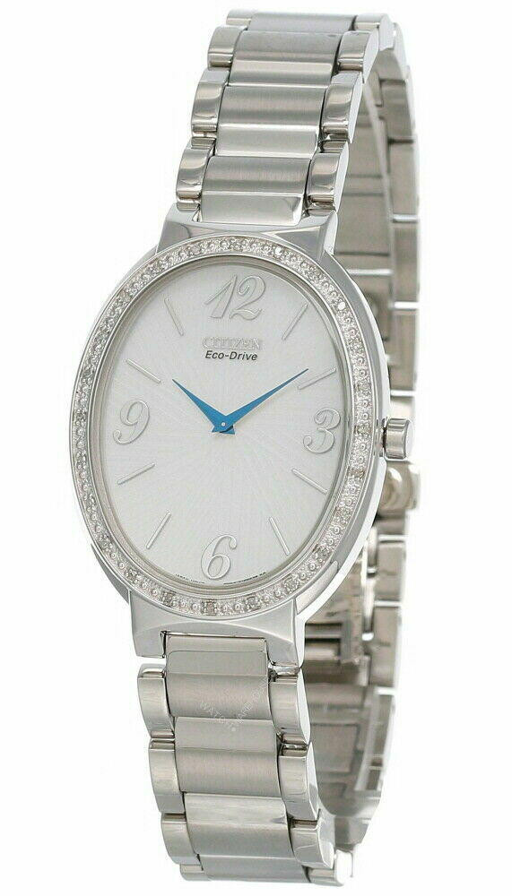 CITIZEN Allura Eco-Drive 27mm White Dial Diamond Accent SS  display picture 3