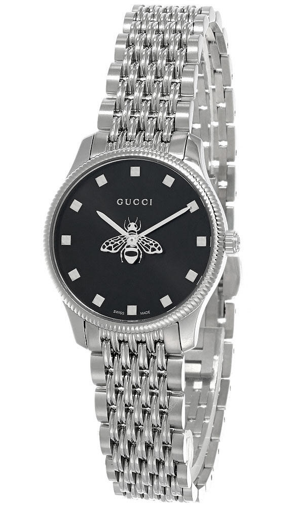 GUCCI G-Timeless 29MM Stainless Steel BLK Dial Women's Watch YA1265020