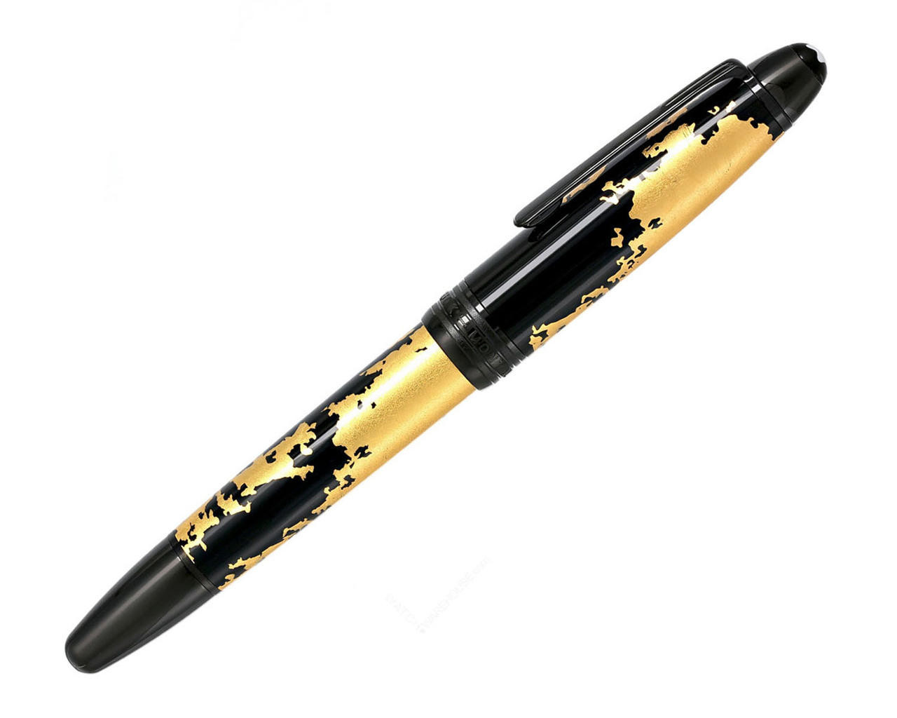 Montblanc Meisterstuck Solitaire Calligraphy Gold Leaf Fountain Pen