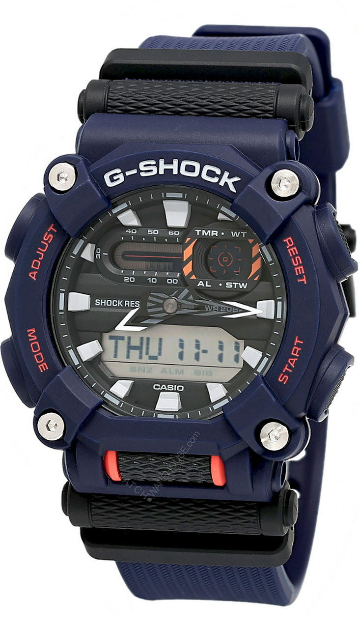 Casio Reloj azul GA200SH-2A G-Shock para hombre, Digital