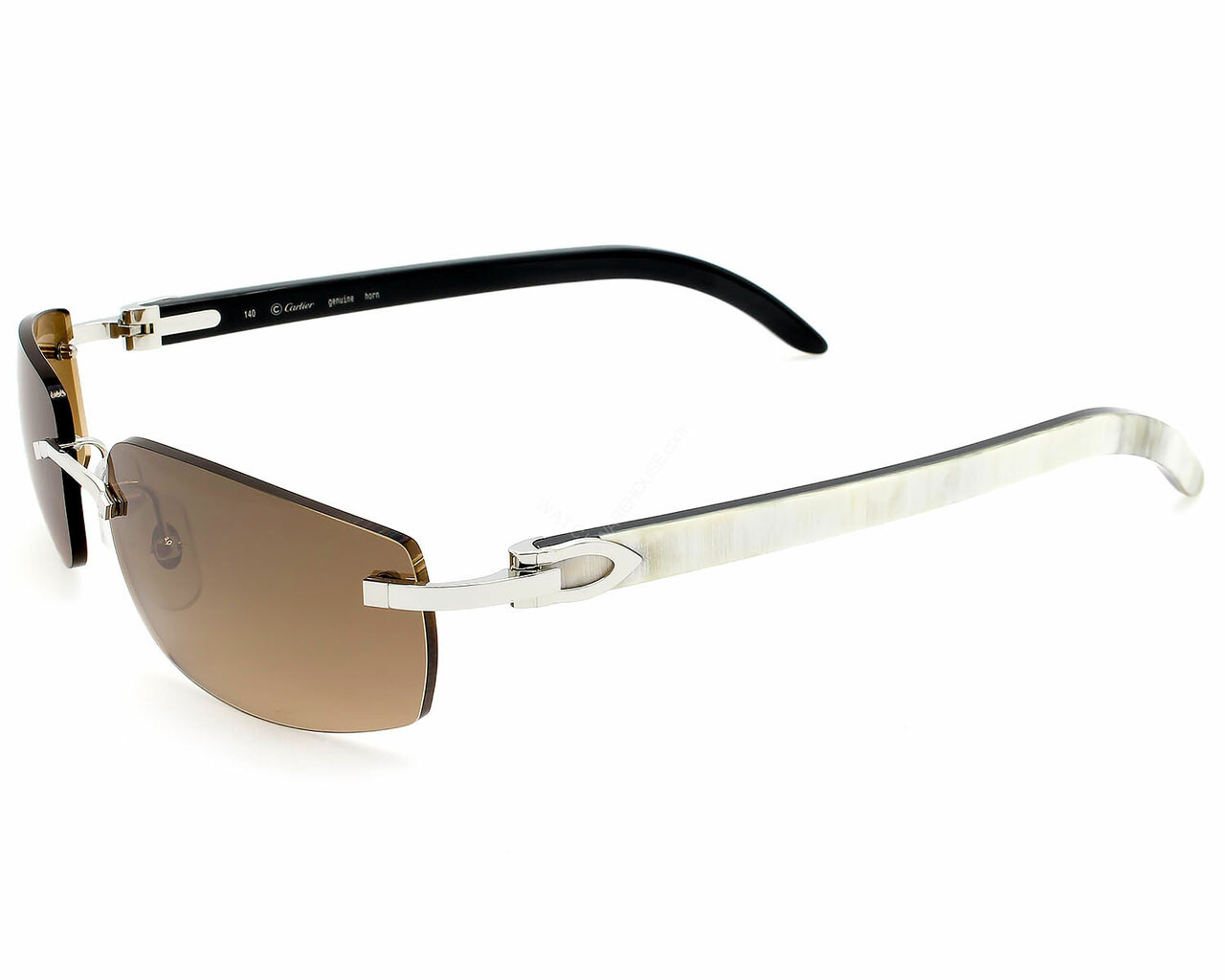 CARTIER C White BUFFALO HORN Men's Sunglasses CT0018RS-001 | Fast & Free US Shipping Watch Warehouse