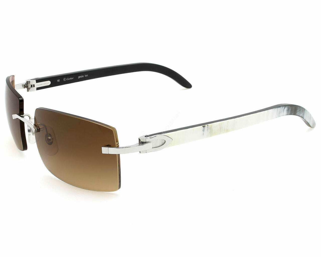 Cartier Brown 110 Panthere Rimless Sunglasses Cartier | TLC