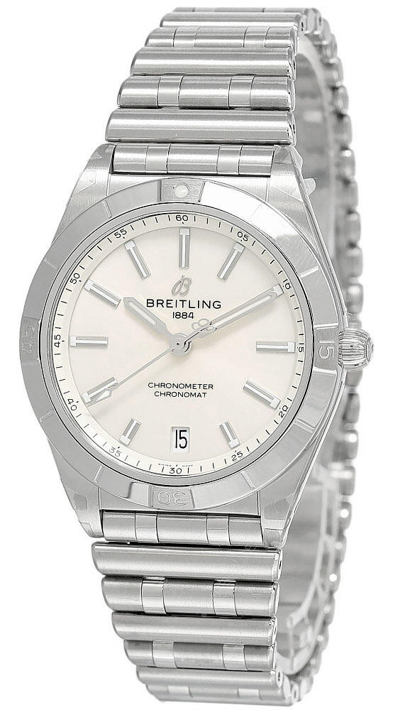 BREITLING Chronomat 36MM AUTO SS White Dial Women's Watch A10380101A3A1 ...