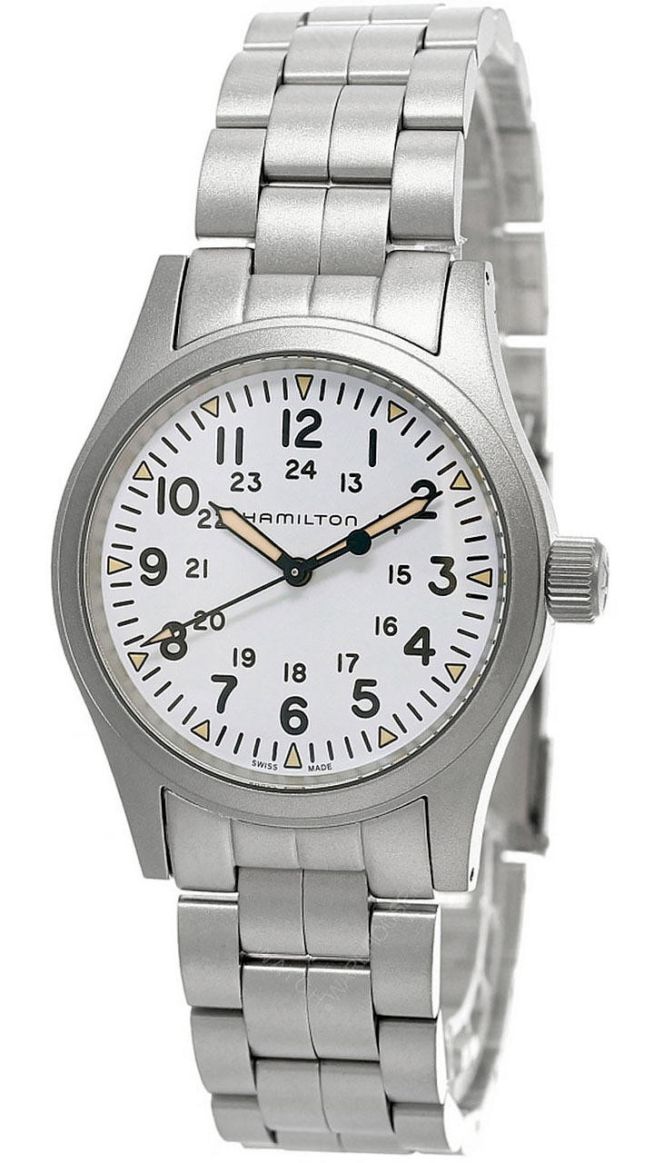 HAMILTON Khaki Field Mechanical 38MM SS White Dial Men's Watch H69439111