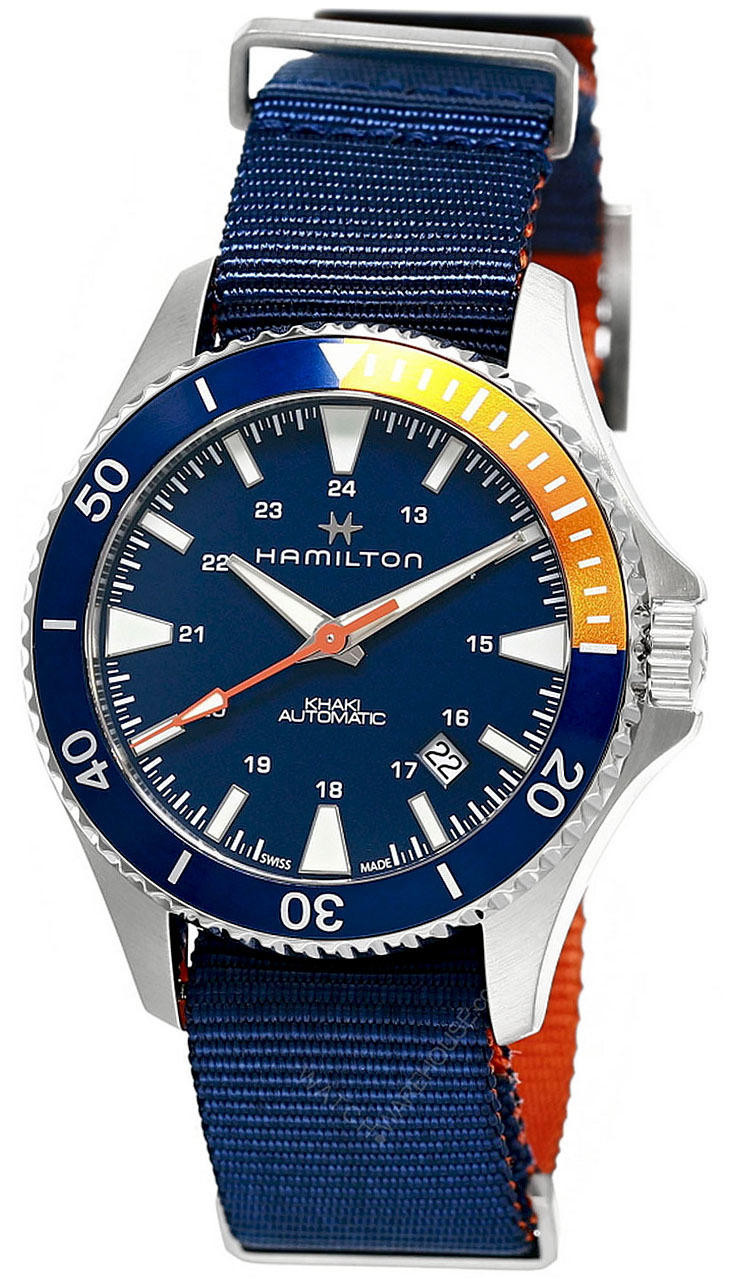 HAMILTON Khaki Navy Scuba 40MM AUTO Blue NATO Strap Men's Watch H82365941