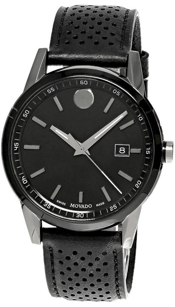 MOVADO Museum Sport 42MM Black Dial LTHR Men's Watch