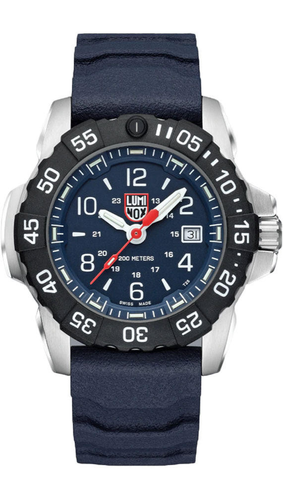 LUMINOX Navy Seal Military Dive 45MM SS Blue Rubber Men's Watch XS.3253.CB