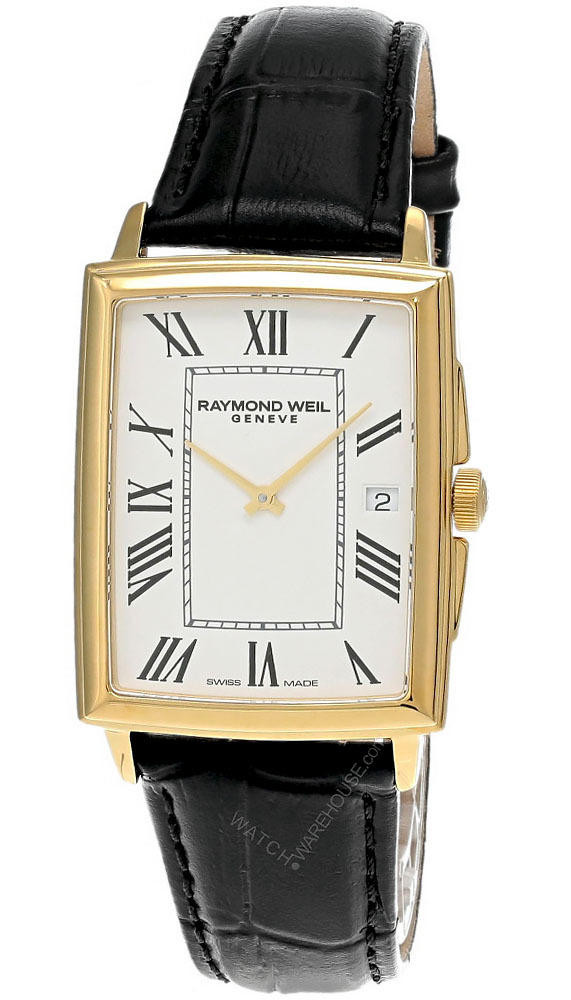 RAYMOND WEIL Toccata QTZ White Dial LTHR Men's Watch 5425-PC-00300