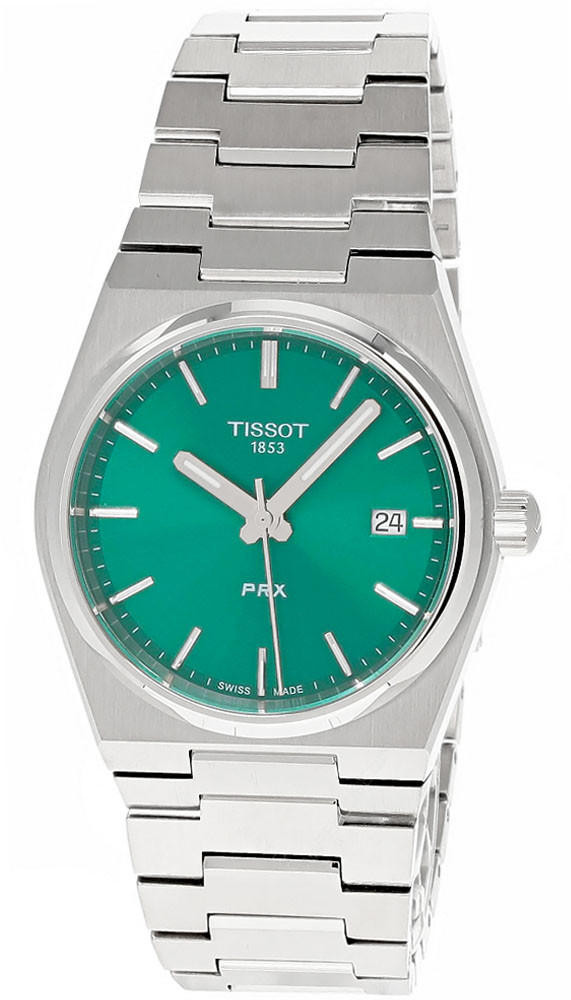 Photos - Wrist Watch TISSOT PRX 35MM QTZ S-Steel Green Dial Unisex Watch T137.210.11.081.00 