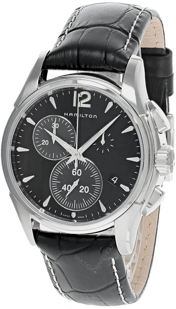 HAMILTON Jazzmaster CHRONO 42MM Black LTHR Men's Watch H32612731