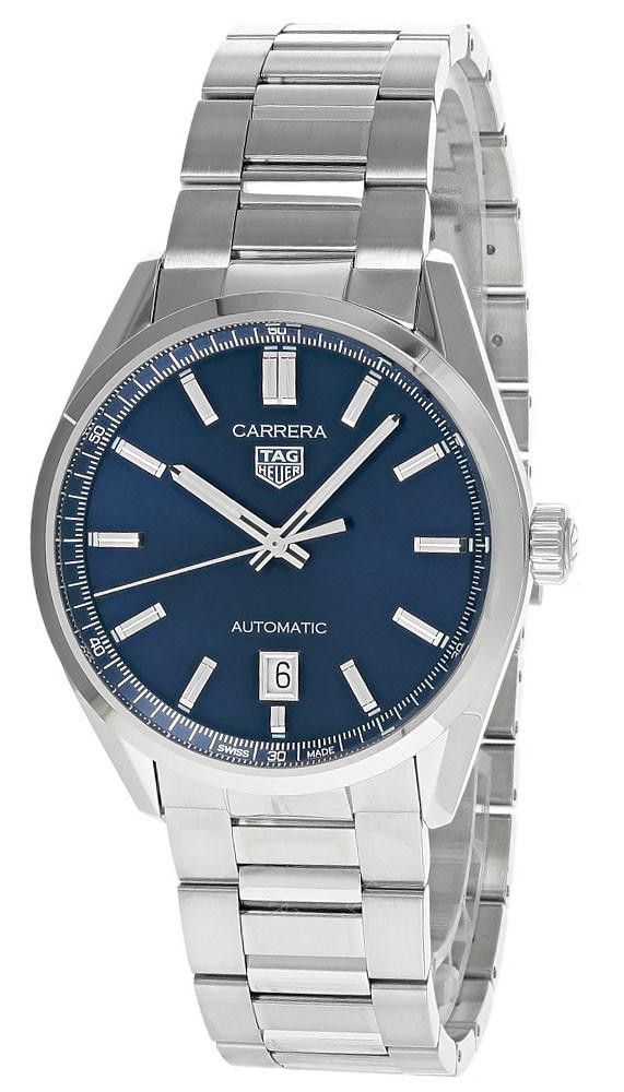 TAG HEUER Carrera 39MM S-Steel Blue Dial Men's Watch WBN2112