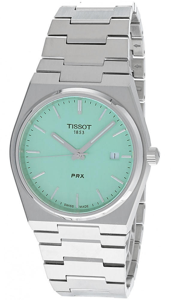 TISSOT PRX 40MM S-Steel Light Green Dial Men's Watch T137.410.11.091.01 |  Fast u0026 Free US Shipping | Watch Warehouse