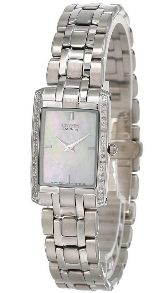 CITIZEN Stiletto Eco Drive MOP Dial SS Women's Watch EG3170