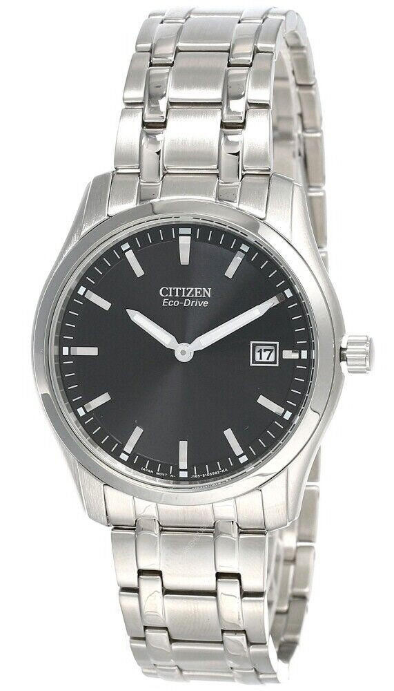 CITIZEN Eco-Drive Black Dial S-steel Men's Watch AU1040-59E