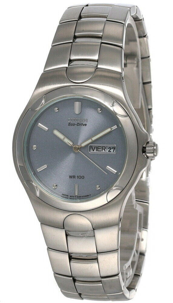 New Citizen Eco-Drive Blue Dial S-Steel Men's Watch BM8080