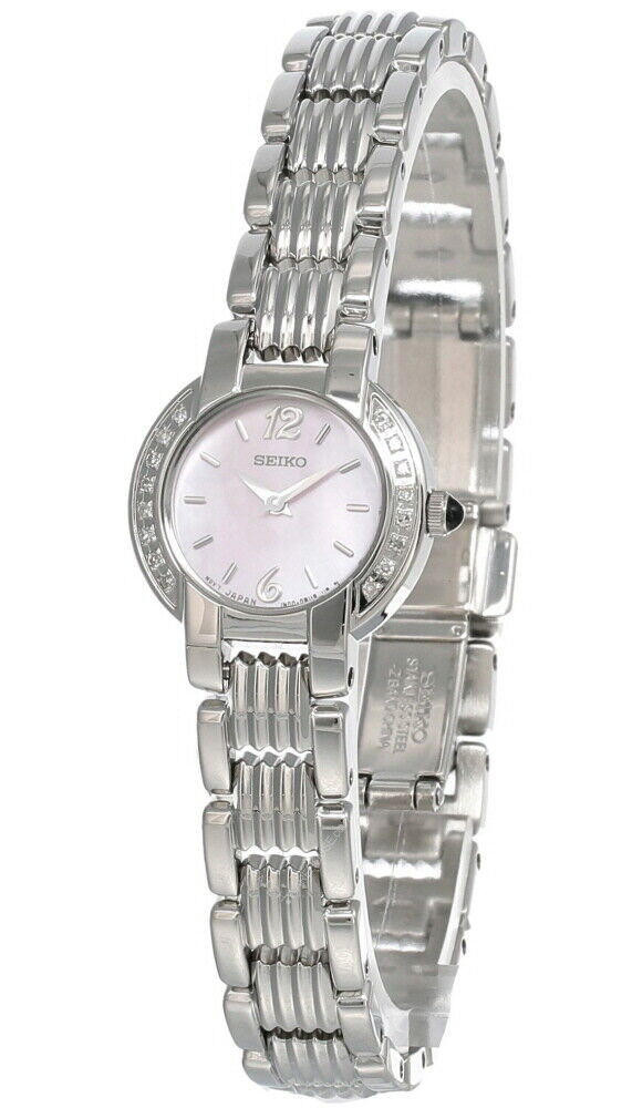 Seiko Pink MOP Dial Silver-tone SS Women's Watch SUJC41 | Fast