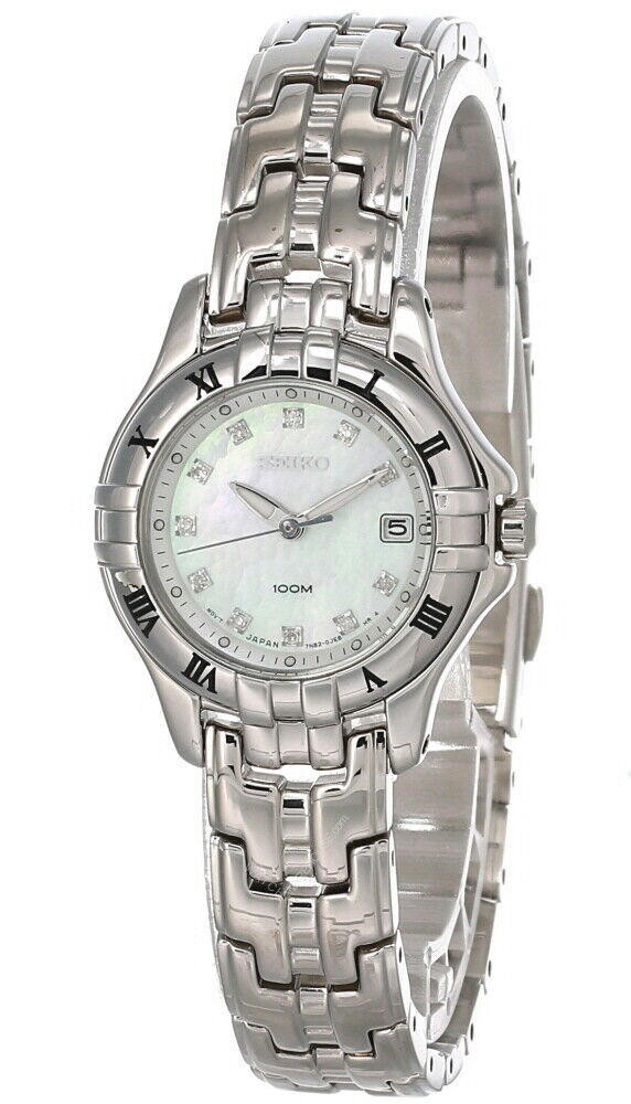 Seiko Women's SXGN49 Pink Mother of Pearl Dial Diamond