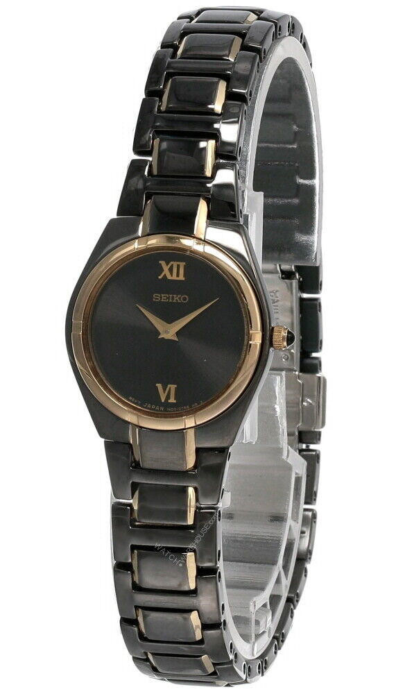 Seiko Black Dial Two-tone SS Women display picture 1