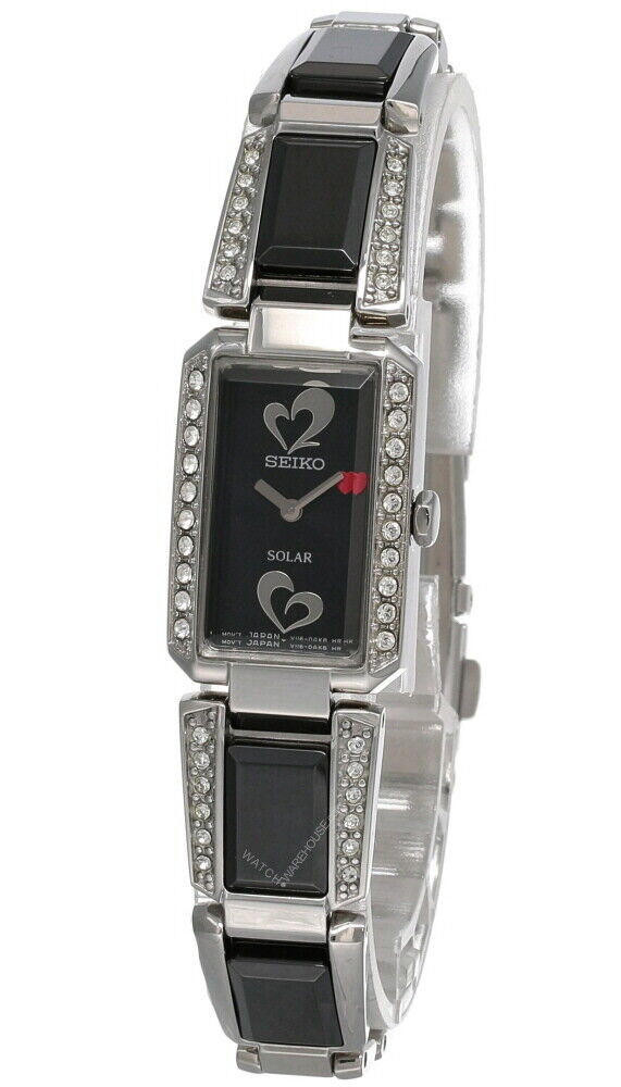 Ladies Seiko Solar Black Face watch Seiko Women main image 2
