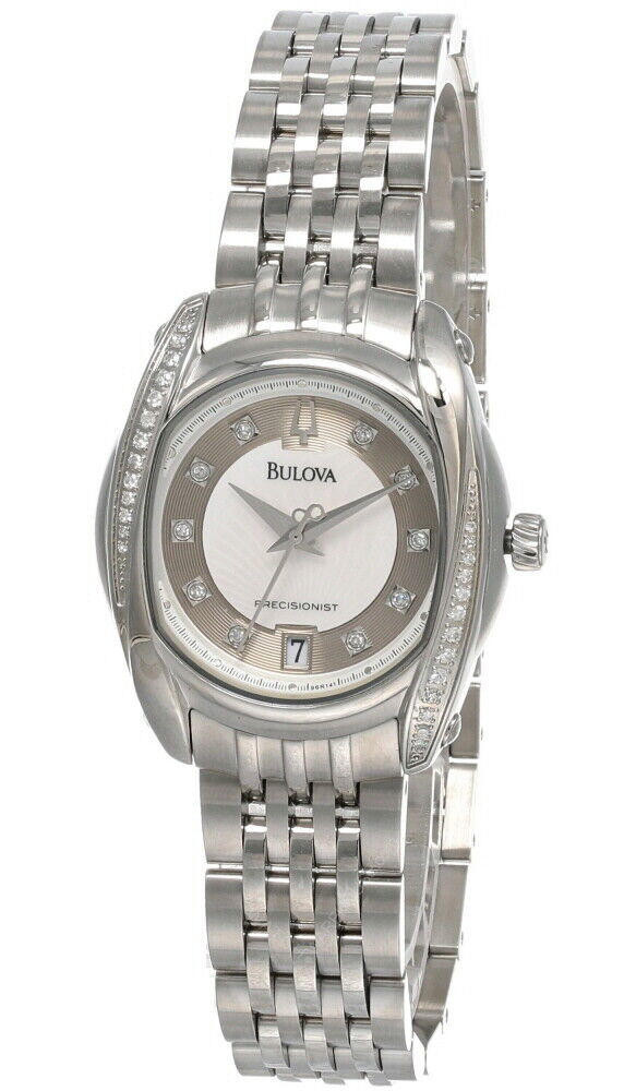 New Bulova Precisionist Stainless Steel Women's Watch 96R141