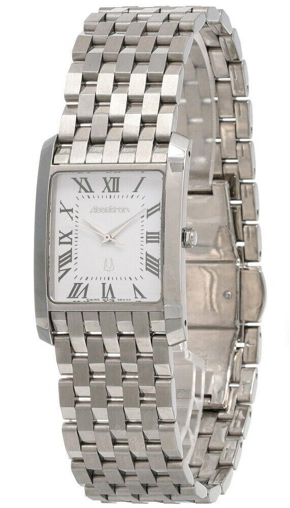 New Bulova Accutron White Dial Stainless Steel Men's Watch 26A02