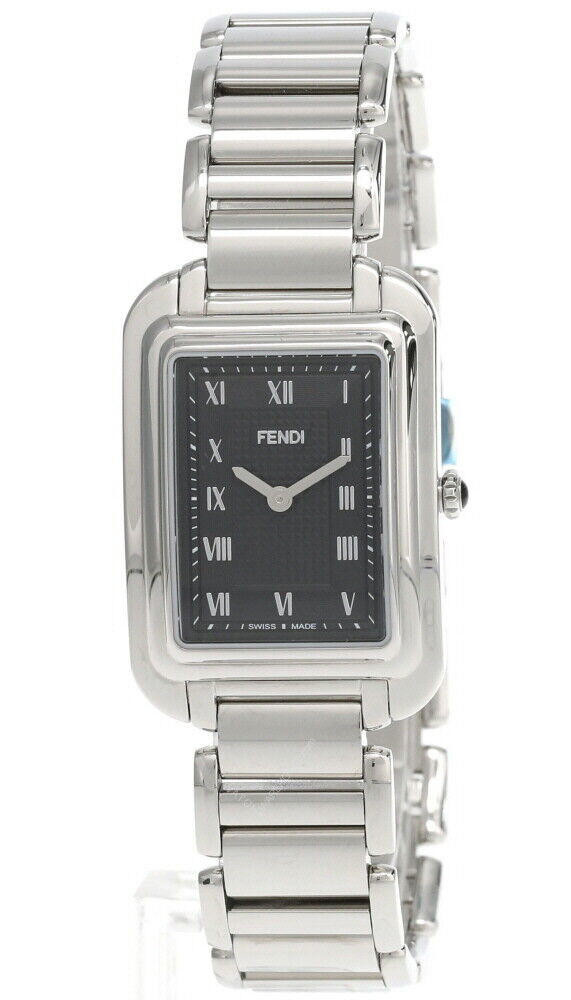 New Fendi 25MM Black Dial Stainless Steel Women's Watch F701031000