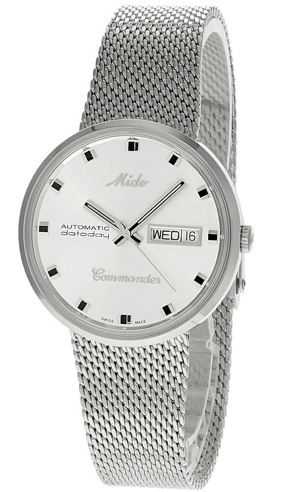 Photos - Wrist Watch MIDO Commander 1959 37MM SS Silver Mesh Men's Watch M8429.4.21.13