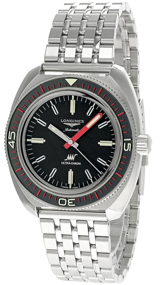 LONGINES Ultra-Chron 43MM AUTO SS Black Dial Men's Watch L2.836.4
