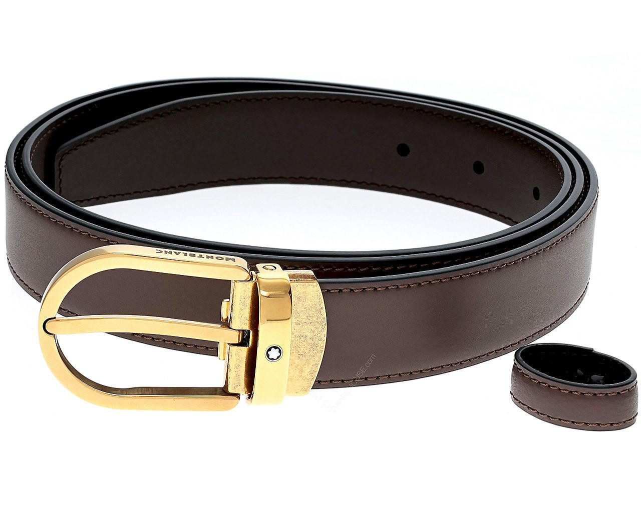 Brown 35 mm leather belt - Luxury Belts – Montblanc® US