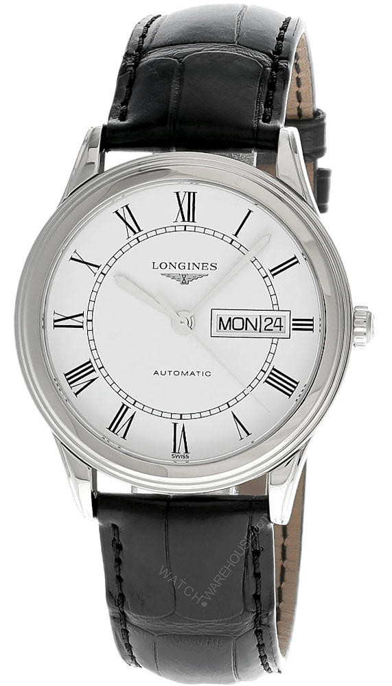 LONGINES Flagship AUTO 38.5MM White Dial Leather Men's Watch L4.899.4.21.2 / L48994212