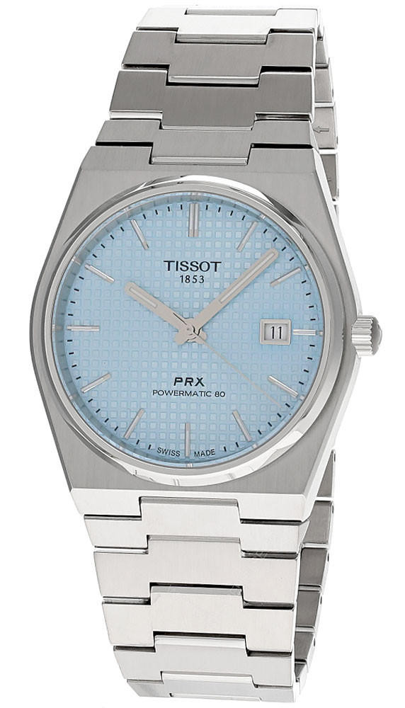 TISSOT PRX Powermatic 80 40MM Ice Blue Dial Men's Watch T137.407.11.351.00