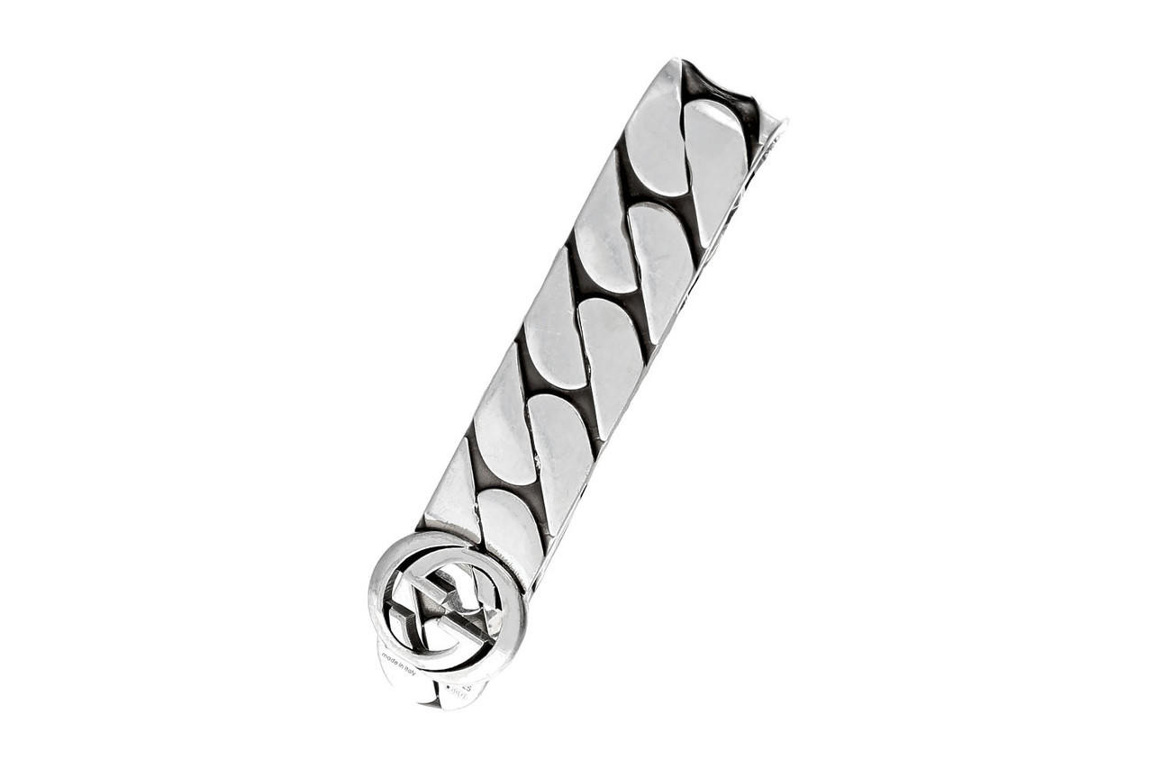 Interlocking GG Tiebar in Sterling Silver